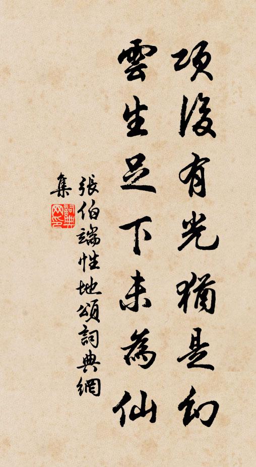 张伯端项后有光犹是幻，云生足下未为仙书法作品欣赏