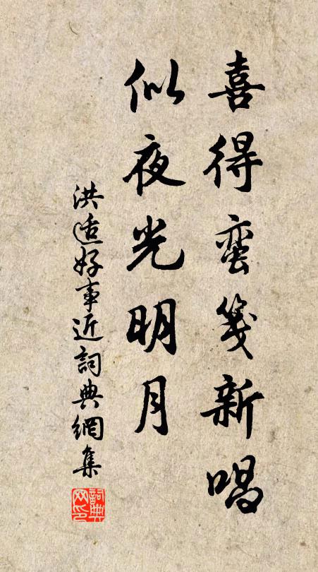 洪适喜得蛮笺新唱，似夜光明月书法作品欣赏