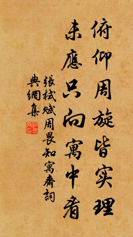 张栻俯仰周旋皆实理，未应只向寓中看书法作品欣赏