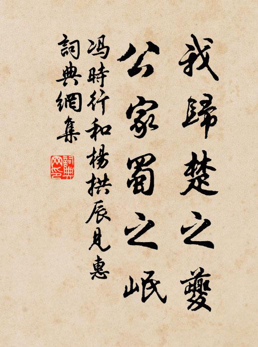 冯时行我归楚之夔,公家蜀之岷书法作品欣赏