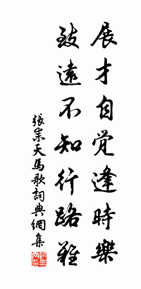 张耒展才自觉逢时乐，致远不知行路难书法作品欣赏