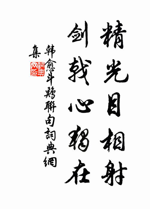 韩愈精光目相射,剑戟心独在书法作品欣赏