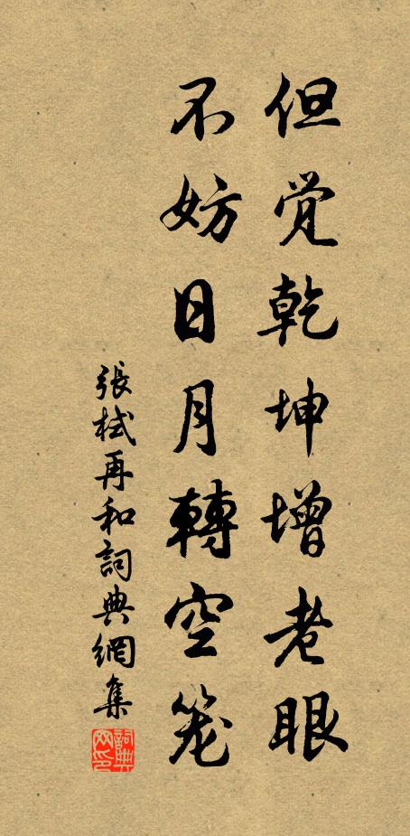 张栻但觉乾坤增老眼，不妨日月转空笼书法作品欣赏
