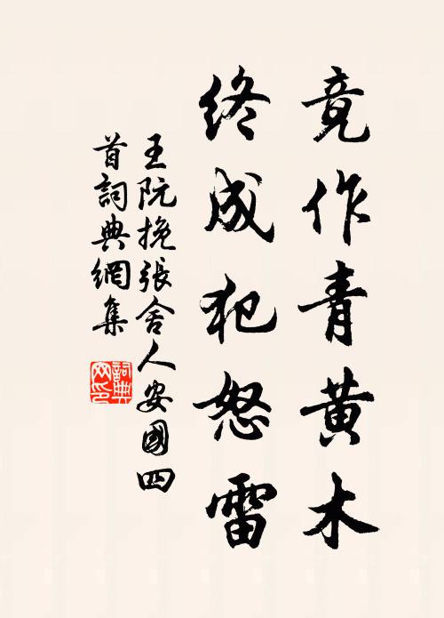 王阮竟作青黄木，终成犯怒雷书法作品欣赏
