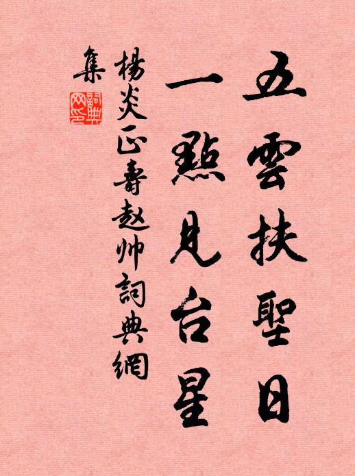 杨炎正五云扶圣日，一点见台星书法作品欣赏