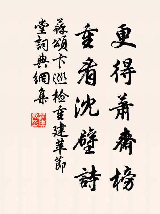 苏颂更得萧斋榜，重看沈壁诗书法作品欣赏