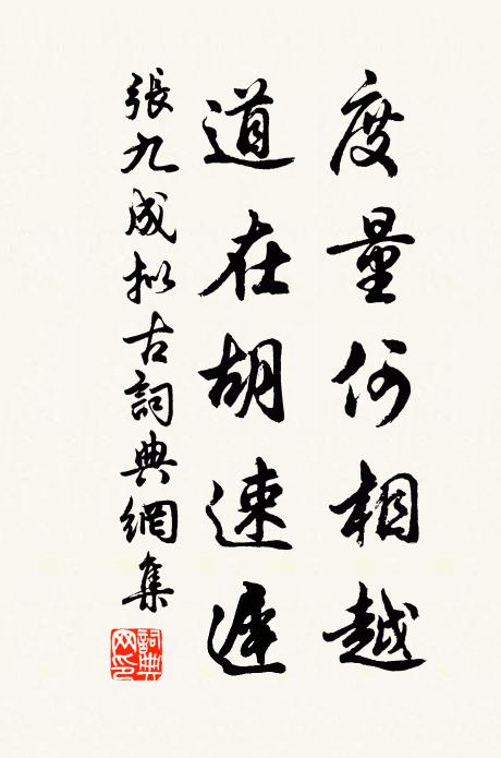 张九成度量何相越，道在胡速迟书法作品欣赏