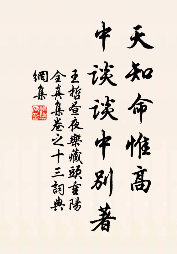 王哲天知命惟高，中谈谈中别著书法作品欣赏