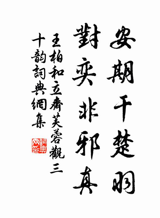 王柏安期干楚羽,对奕非邪真书法作品欣赏