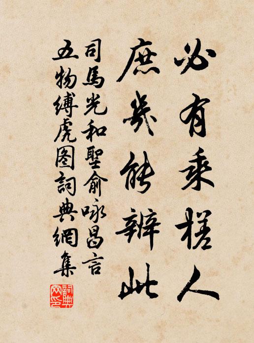 司马光必有乘槎人，庶几能辨此书法作品欣赏