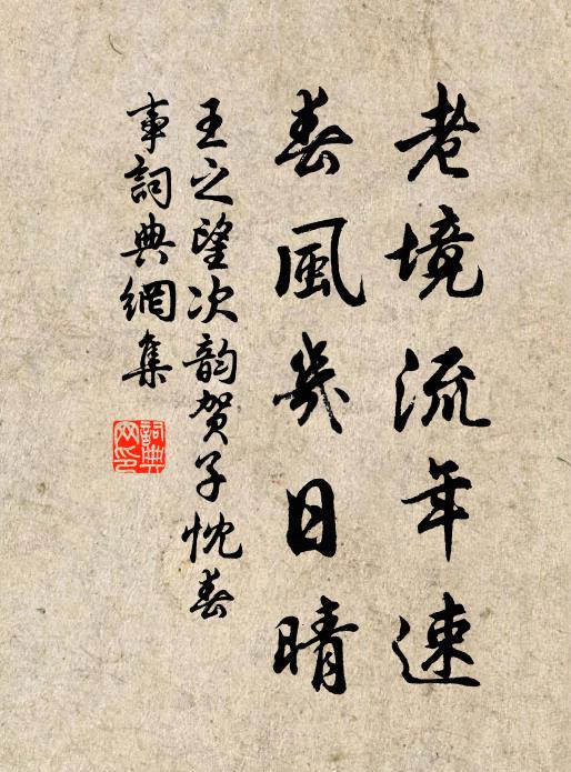 王之望老境流年速，春风几日晴书法作品欣赏