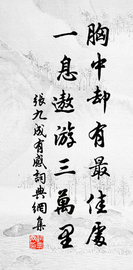 张九成胸中却有最佳处，一息遨游三万里书法作品欣赏