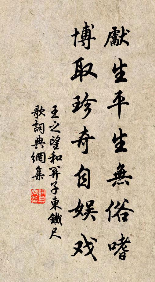 王之望先生平生无俗嗜,博取珍奇自娱戏书法作品欣赏