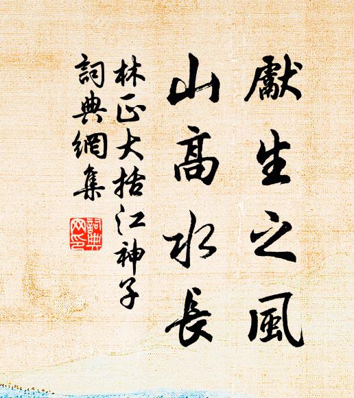 林正大先生之风，山高水长书法作品欣赏