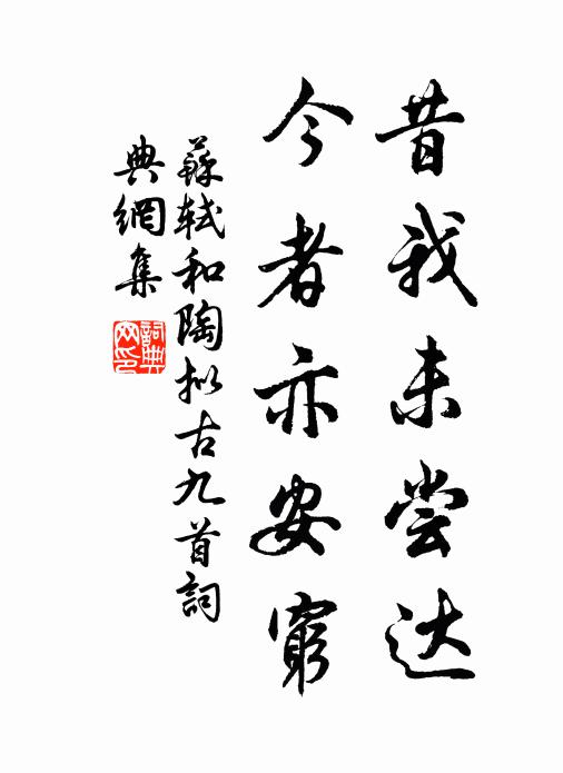 苏轼昔我未尝达，今者亦安穷书法作品欣赏
