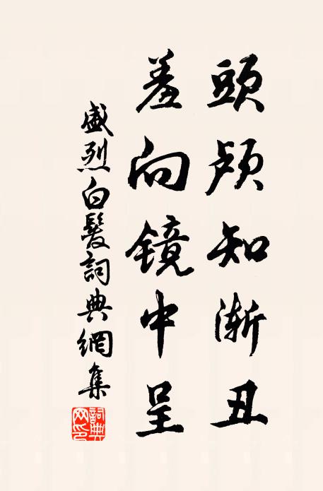 盛烈头颅知渐丑，羞向镜中呈书法作品欣赏