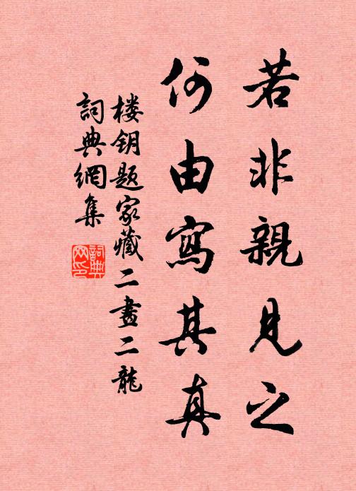 楼钥若非亲见之，何由写其真书法作品欣赏