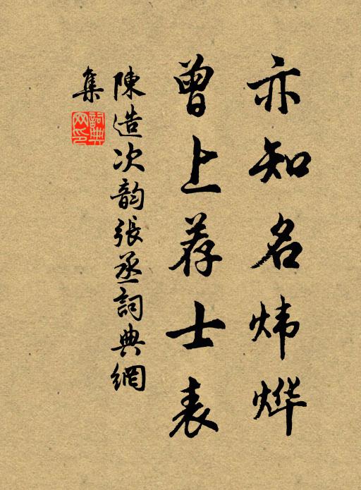 陈造亦知名炜烨，曾上荐士表书法作品欣赏