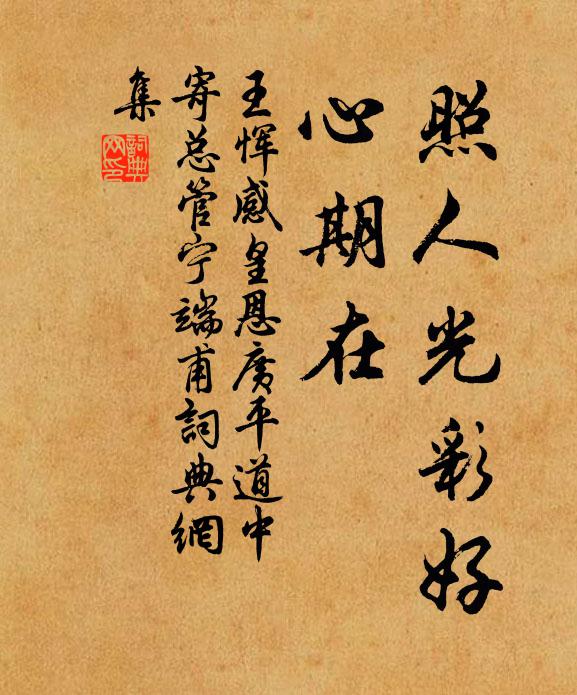 王恽照人光彩好、心期在书法作品欣赏