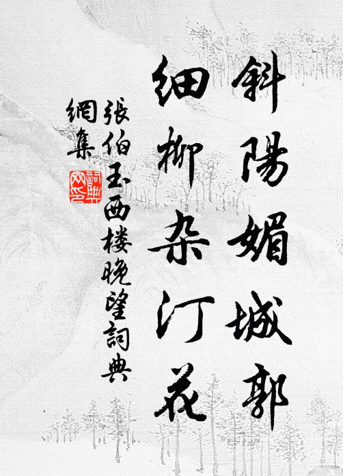张伯玉斜阳媚城郭，细柳杂汀花书法作品欣赏