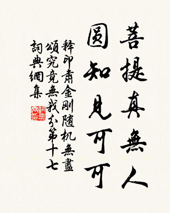释印肃菩提真无人，圆知见可可书法作品欣赏
