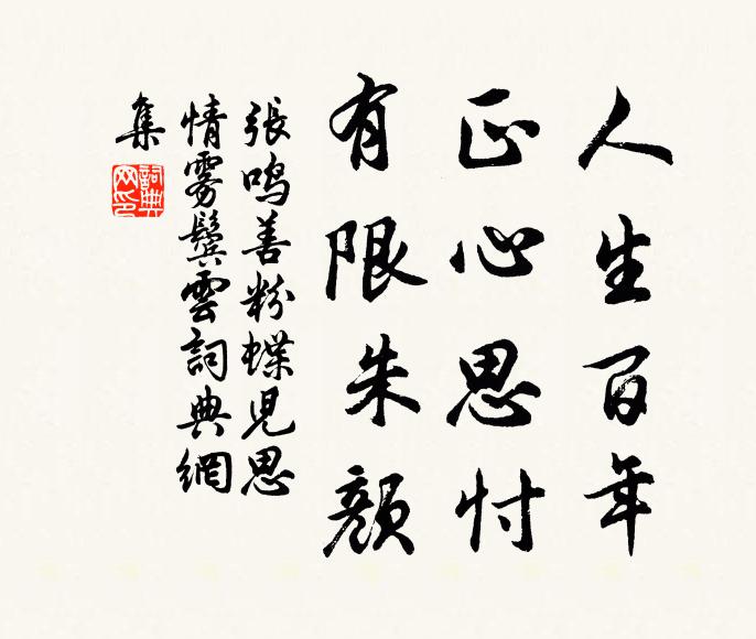 张鸣善人生百年，正心思忖,有限朱颜书法作品欣赏