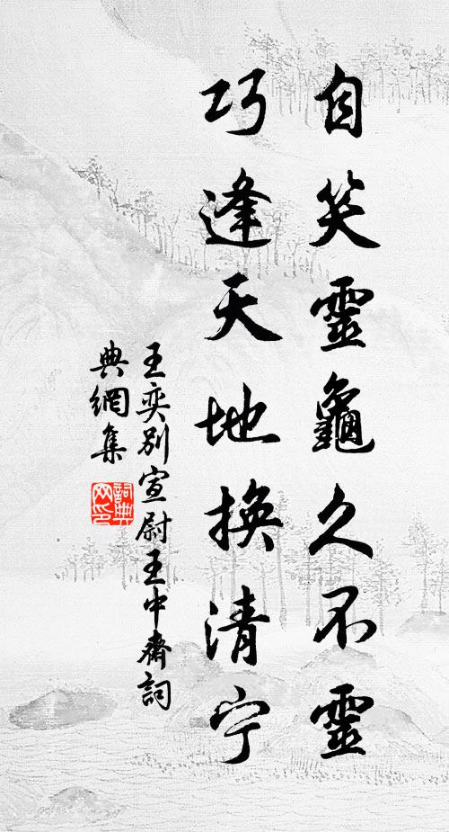 王奕自笑灵龟久不灵，巧逢天地换清宁书法作品欣赏