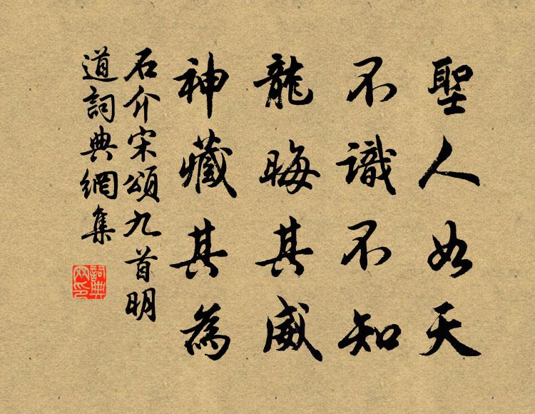 石介圣人如天，不识不知，龙晦其威，神藏其为书法作品欣赏