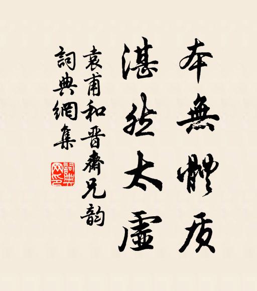 袁甫本无体质，湛然太虚书法作品欣赏