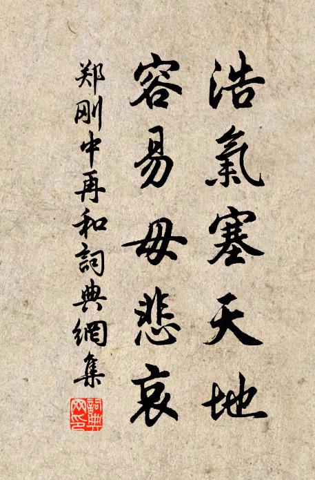 郑刚中浩气塞天地，容易毋悲哀书法作品欣赏