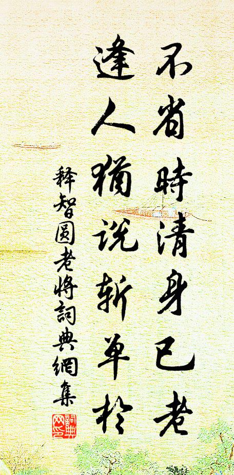 释智圆不省时清身已老，逢人犹说斩单于书法作品欣赏