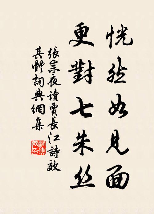 张耒恍然如见面，更对七朱丝书法作品欣赏