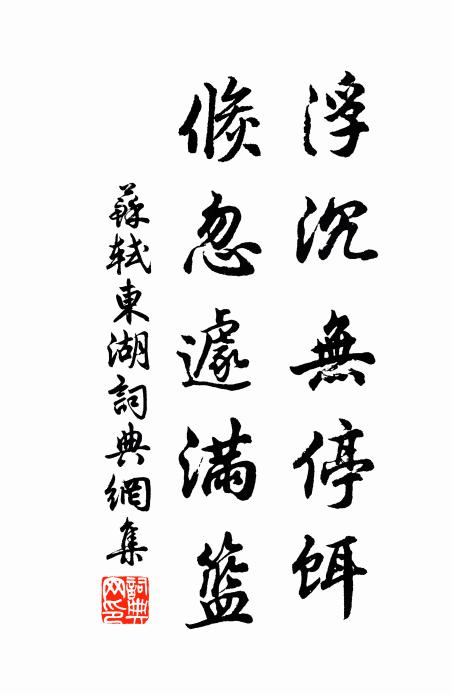 苏轼浮沉无停饵,倏忽遽满篮书法作品欣赏