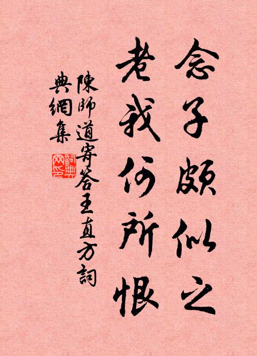 陈师道念子颇似之，老我何所恨书法作品欣赏