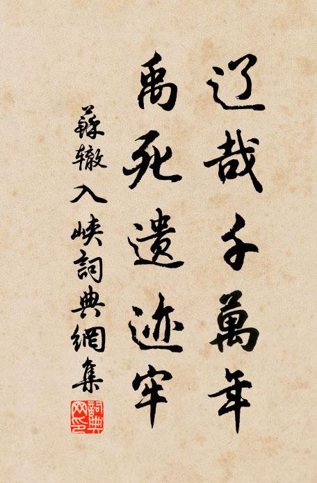 苏辙辽哉千万年，禹死遗迹牢书法作品欣赏