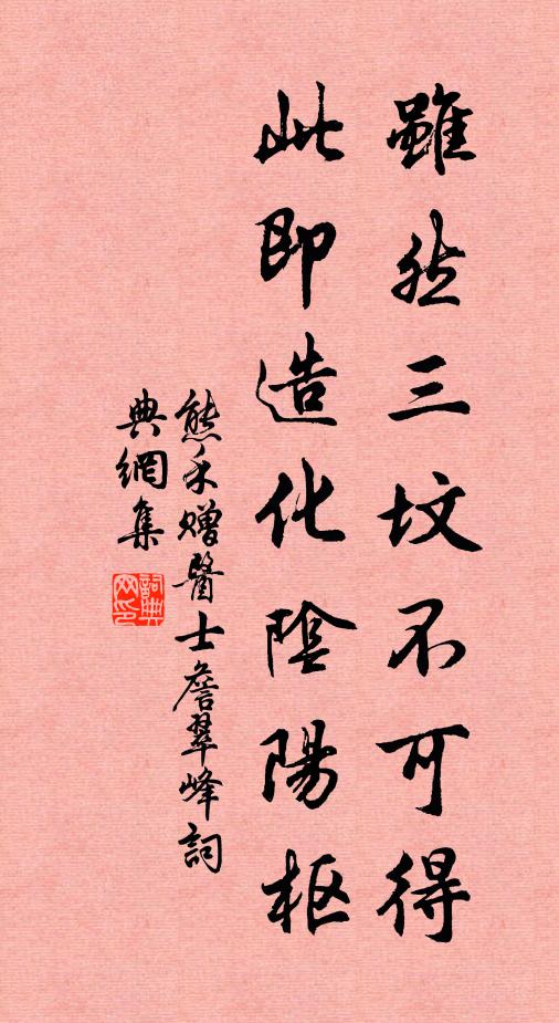 熊禾虽然三坟不可得，此即造化阴阳枢书法作品欣赏
