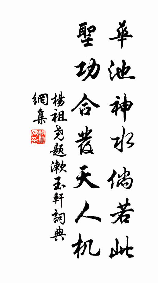 杨祖尧华池神水倘若此，圣功合发天人机书法作品欣赏