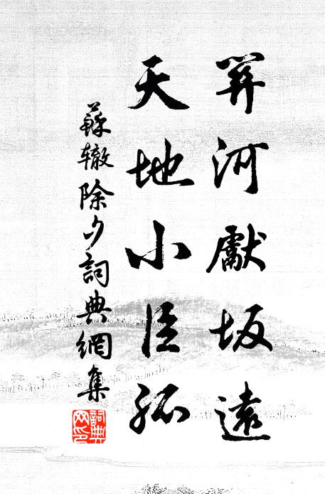 苏辙关河先坂远，天地小臣孤书法作品欣赏