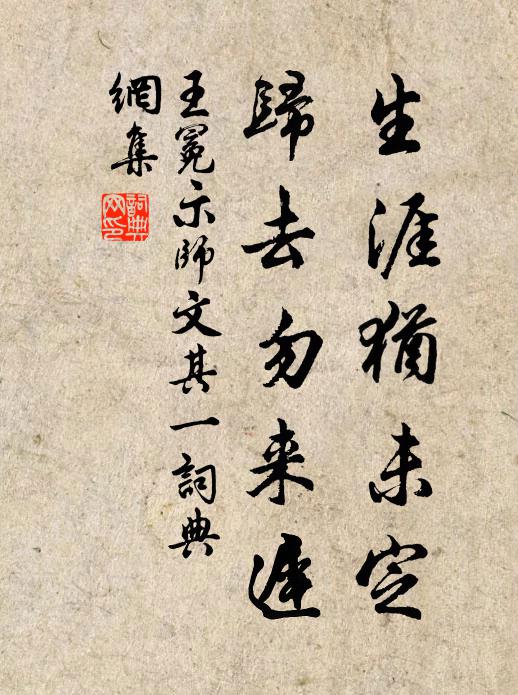 王冕生涯犹未定，归去勿来迟书法作品欣赏