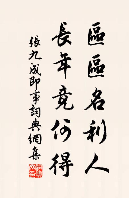 张九成区区名利人，长年竟何得书法作品欣赏