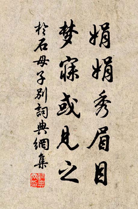 于石娟娟秀眉目，梦寐或见之书法作品欣赏