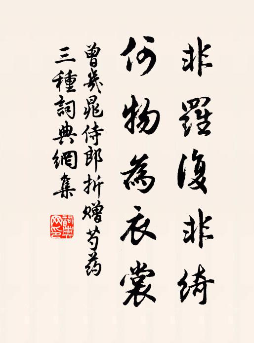 曾几非罗复非绮，何物为衣裳书法作品欣赏