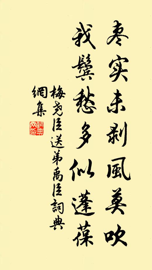 梅尧臣枣实未剥风莫吹，我鬓愁多似蓬葆书法作品欣赏