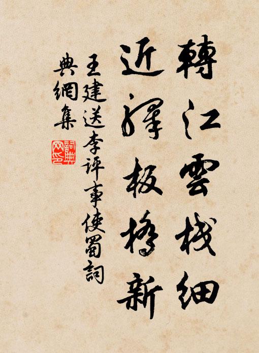 王建转江云栈细，近驿板桥新书法作品欣赏