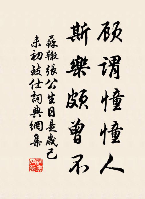 苏辙顾谓憧憧人，斯乐颇曾不书法作品欣赏