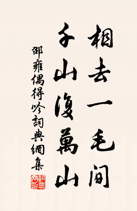 邵雍相去一毛间，千山复万山书法作品欣赏