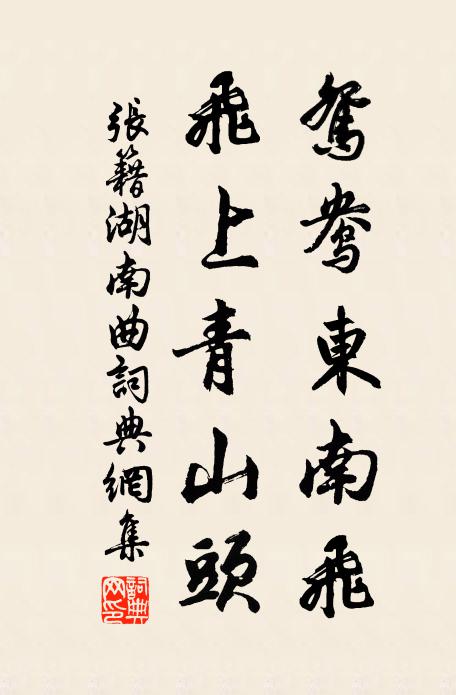 张籍鸳鸯东南飞，飞上青山头书法作品欣赏