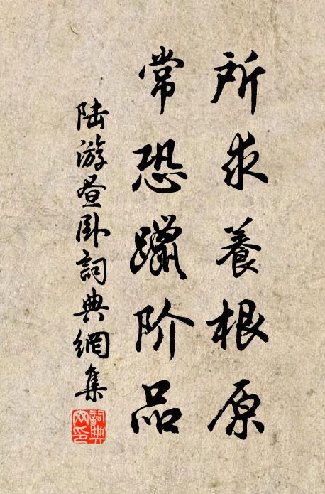陆游所求养根原，常恐躐阶品书法作品欣赏