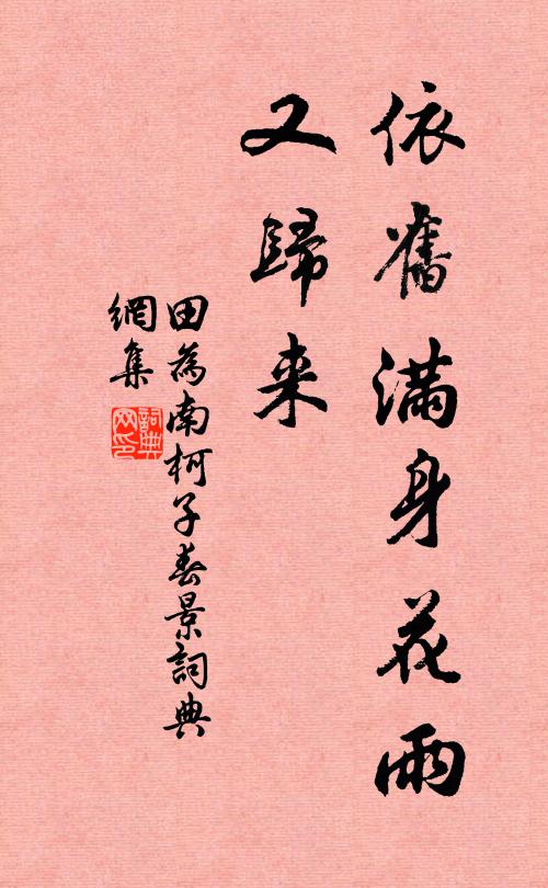 田为依旧满身花雨、又归来书法作品欣赏