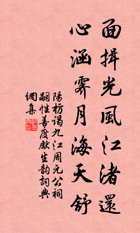 阳枋面揖光风江渚还，心涵霁月海天舒书法作品欣赏